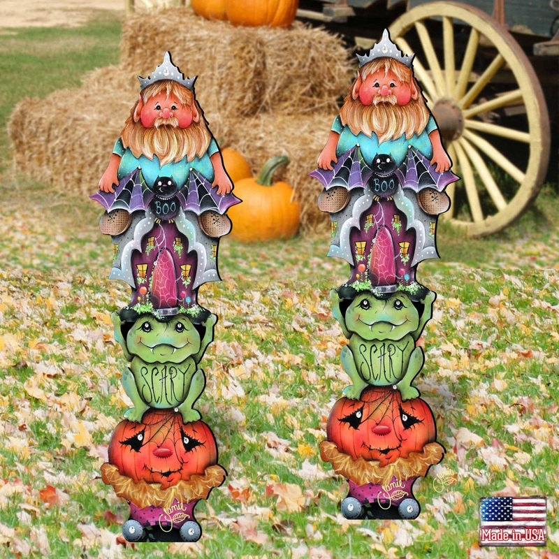 Scary Boo Halloween Set of 2 Outdoor Decor by Jamie Mills-Price – Thanksgiving Halloween Decor – 8457413F