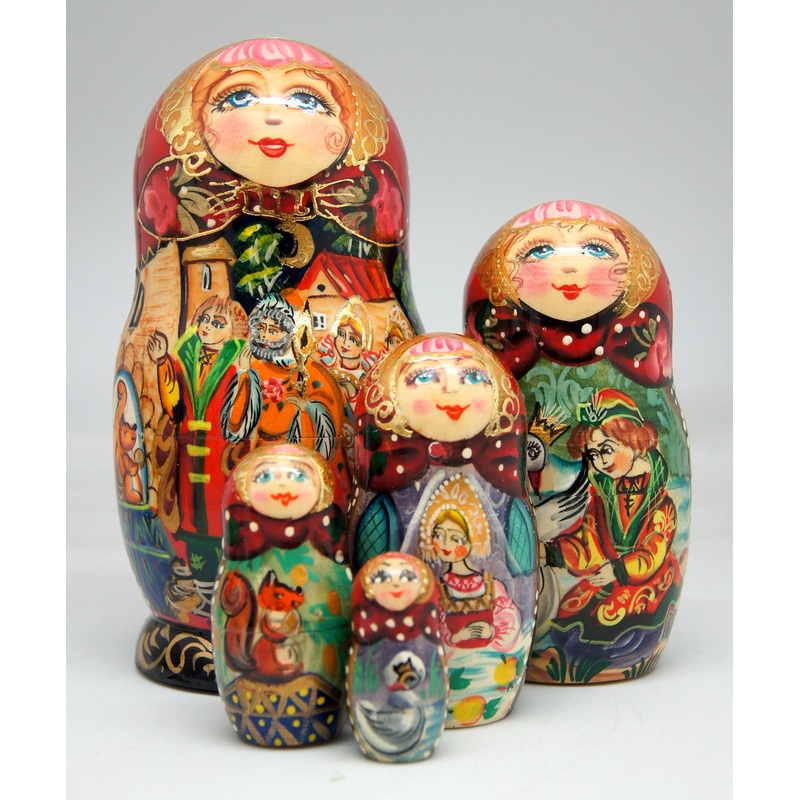 Sultan Matreshka Nesting Hand-Painted Doll Set of 5 by G. DeBrekht – Christmas Decor – 1300913