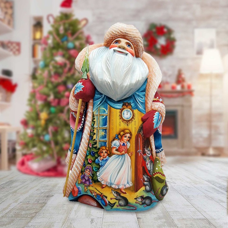 To the Land of Snow Santa Hand-Painted WOODCARVED Masterpiece by G. DeBrekht – Christmas Decor – 241162 *** PRE-ORDER – Handmade Just for You! ***