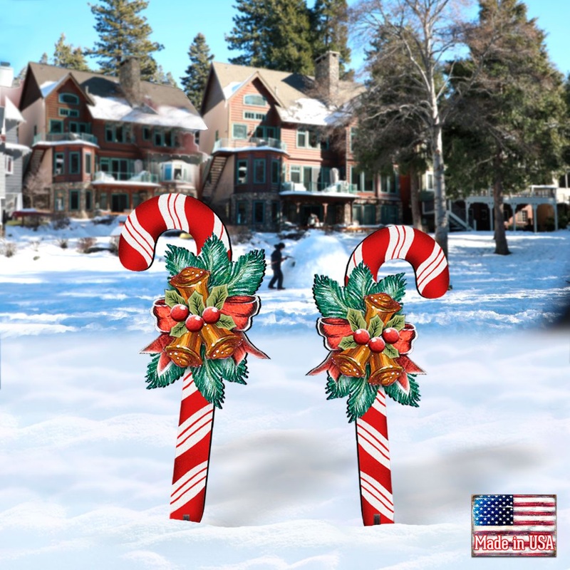 Christmas Candy Cane Holiday Outdoor Decor by G. DeBrekht – Christmas Decor – 8151924F-S2