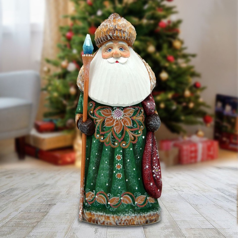 Christmas Tidings Yuletide Hand-Painted WOODCARVED Masterpiece by G. DeBrekht – Christmas Decor – 821613