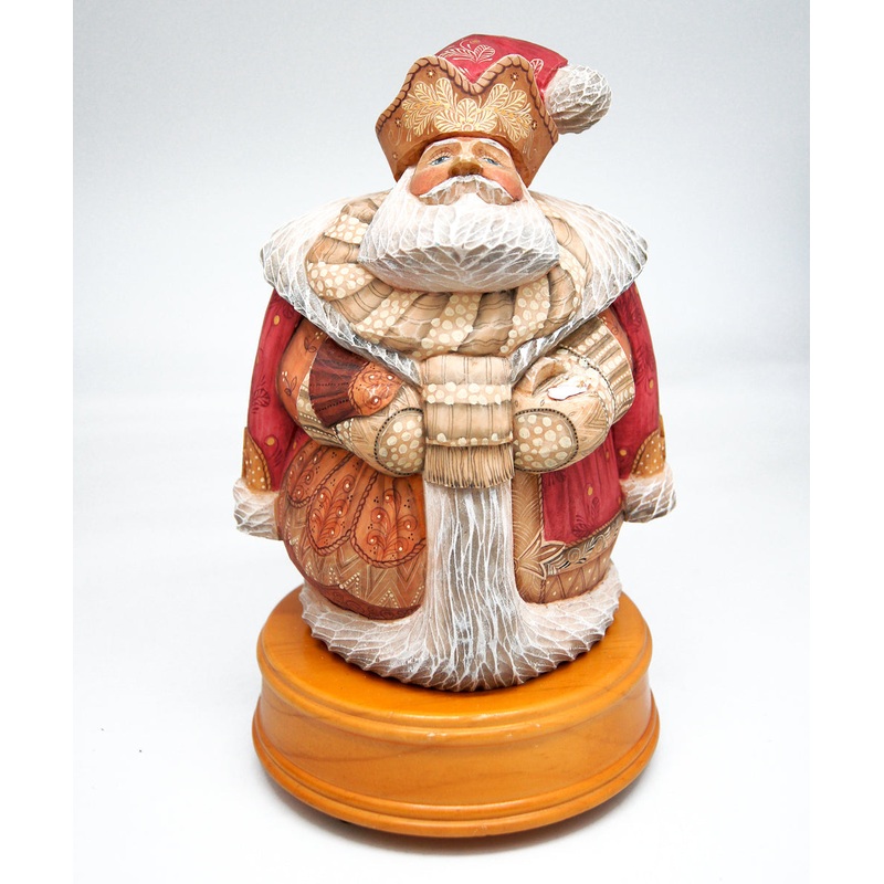 Christmas Workshop Story Santa Musical Figurine on Wooden Base 9,  Limited Edition Reserve