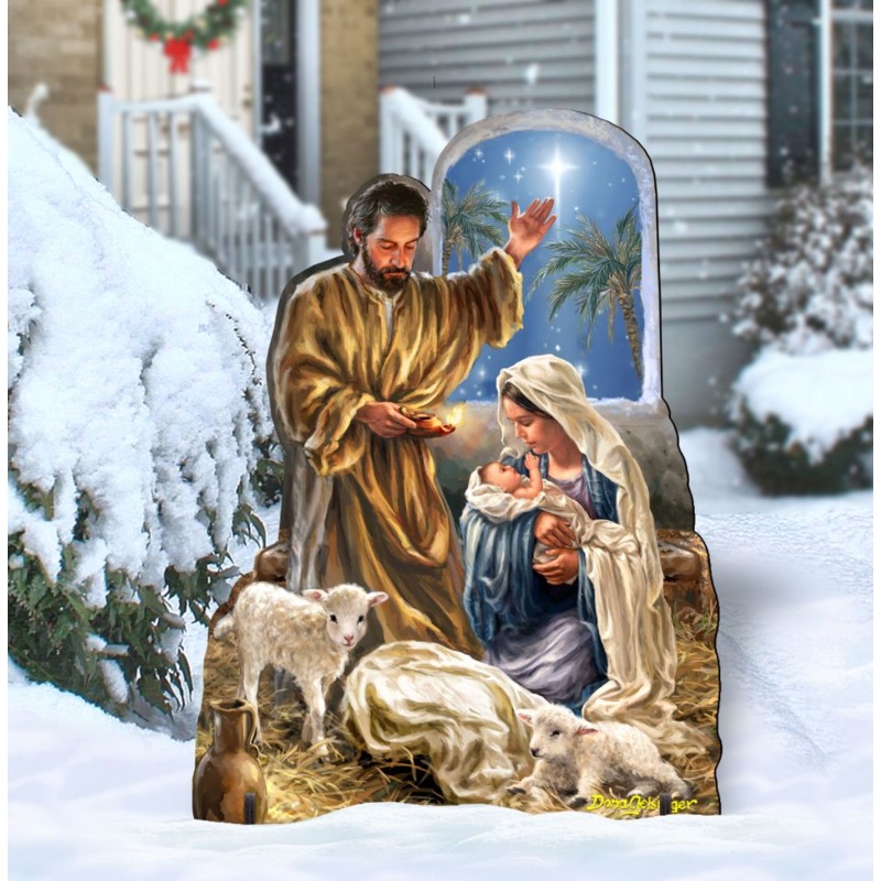 Glory to God Nativity Outdoor Decor by D. Gelsinger – Nativity Holiday Decor – 8461045F-DG