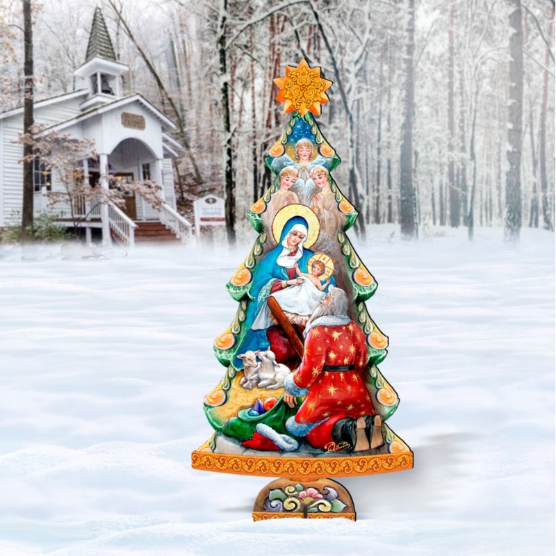 Ivory Santa Christmas Outdoor Decor by Susan Winget – Christmas Santa and Snowman Decor – 8471106F-SW