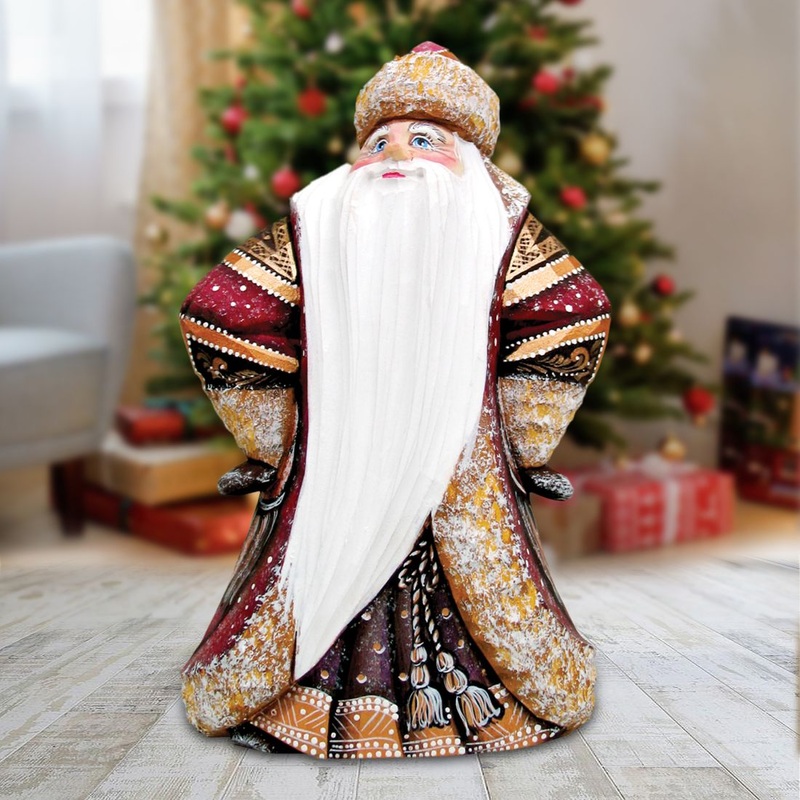 Regal Yuletide respite Hand-Painted WOODCARVED Masterpiece by G. DeBrekht – Christmas Decor – 821553 – SPECIAL ORDER *** PRE-ORDER – Handmade Just for You! ***