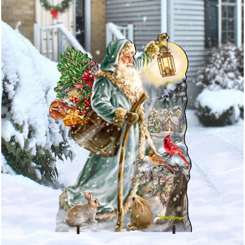 Saint Nicholas Christmas Outdoor Decor by D. Gelsinger – Christmas Santa Snowman Decor – 8461067F-DG