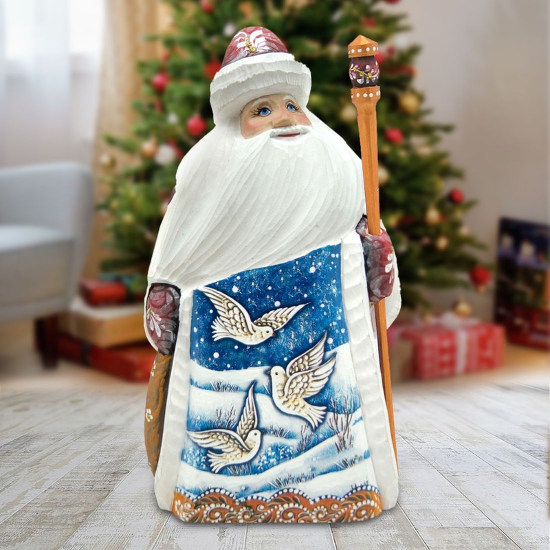 Dove Santa Hand-Painted WOODCARVED Masterpiece by G. DeBrekht – Wildlife Holiday Decor – 8214872