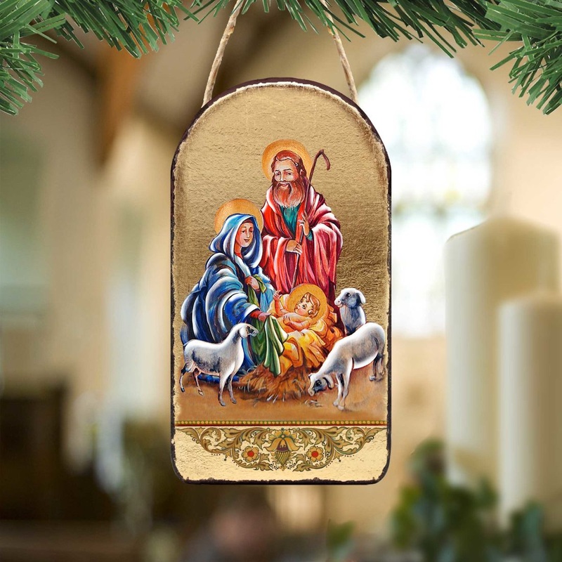 Holy Family Religious Christian Sacred Icon Ornament – Inspirational Icon Decor – 87050