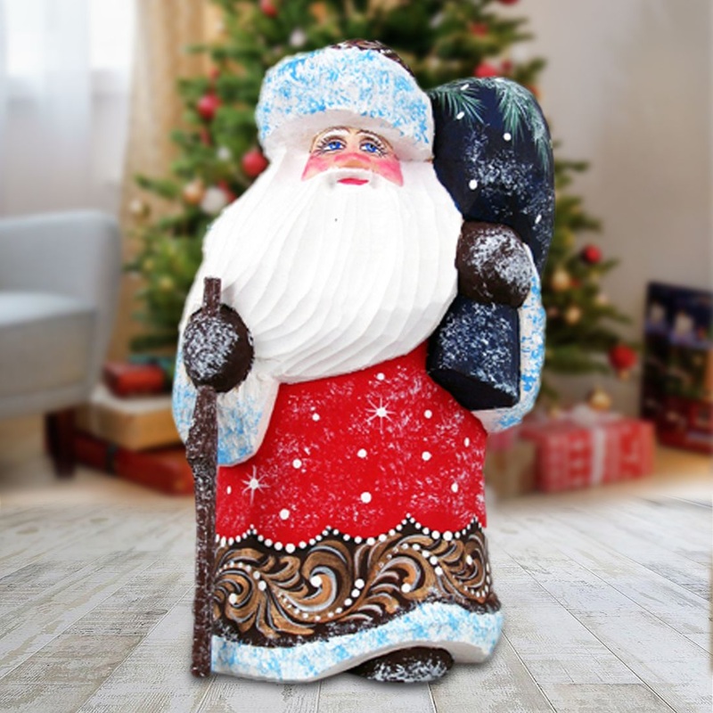 Kids and Rocking Santa Toy Hand-Painted WOODCARVED Masterpiece by G. DeBrekht – Wildlife Holiday Decor – 8215546 *** PRE-ORDER – Handmade Just for You! ***