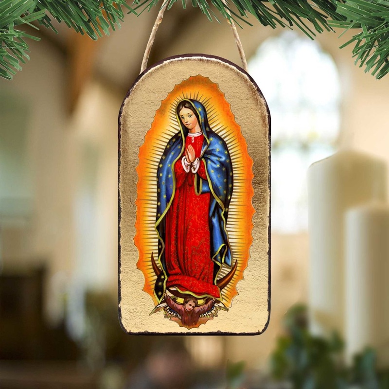 Lady of Guadalupe Religious Christian Sacred Icon Ornament – Inspirational Icon Decor – 87032