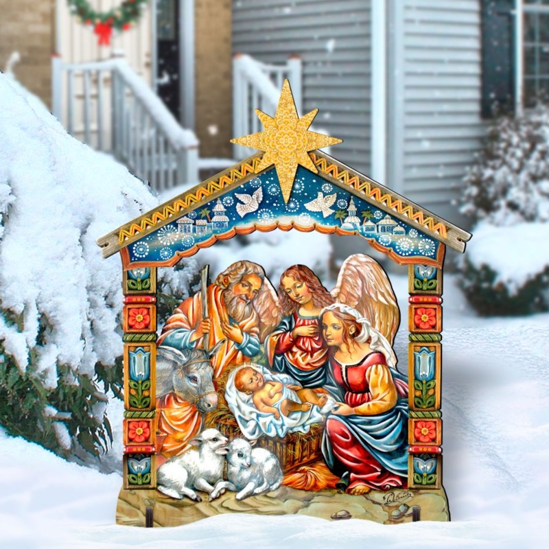 Nativity Outdoor Decor by G. DeBrekht – Nativity Holiday Decor – 8114031F