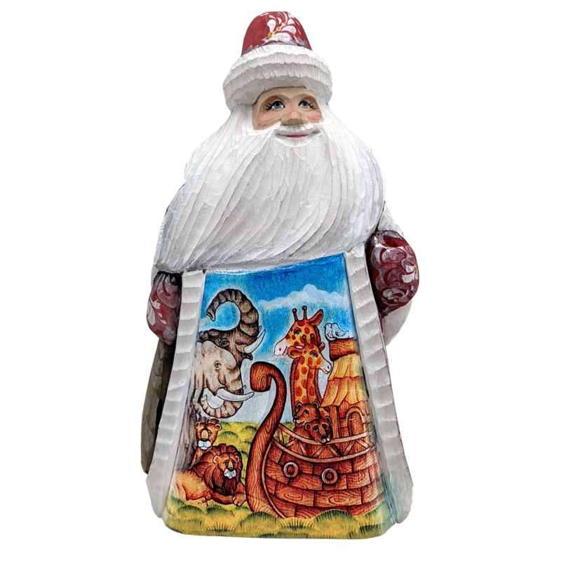 Noah’s Ark Santa Hand-Painted WOODCARVED Masterpiece by G. DeBrekht – Nativity Holiday Decor – 8209014