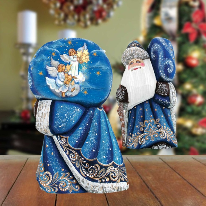 Rising Star Santa Hand-Painted WOODCARVED Masterpiece by G. DeBrekht – Nativity Holiday Decor – 8215549 *** PRE-ORDER – Handmade Just for You! ***