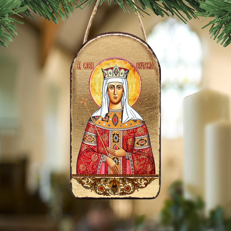 Saint Elena Religious Orthodox Sacred Icon Ornament – Inspirational Icon Dcor – 87061