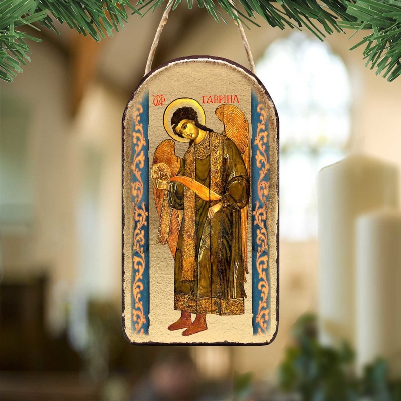 Saint Gabriel Archangel Religious Christian Sacred Icon Ornament – Inspirational Icon Decor – 87041