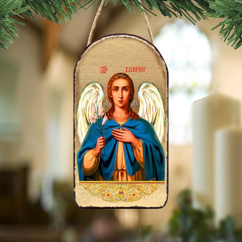 Saint Gabriel the Archangel Religious Christian Sacred Icon Ornament – Inspirational Icon Decor – 87040