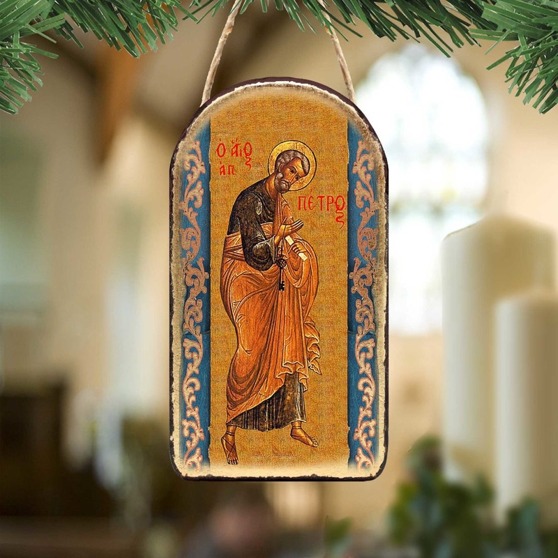 Saint Peter Religious Christian Sacred Icon Ornament – Inspirational Icon Decor – 87042