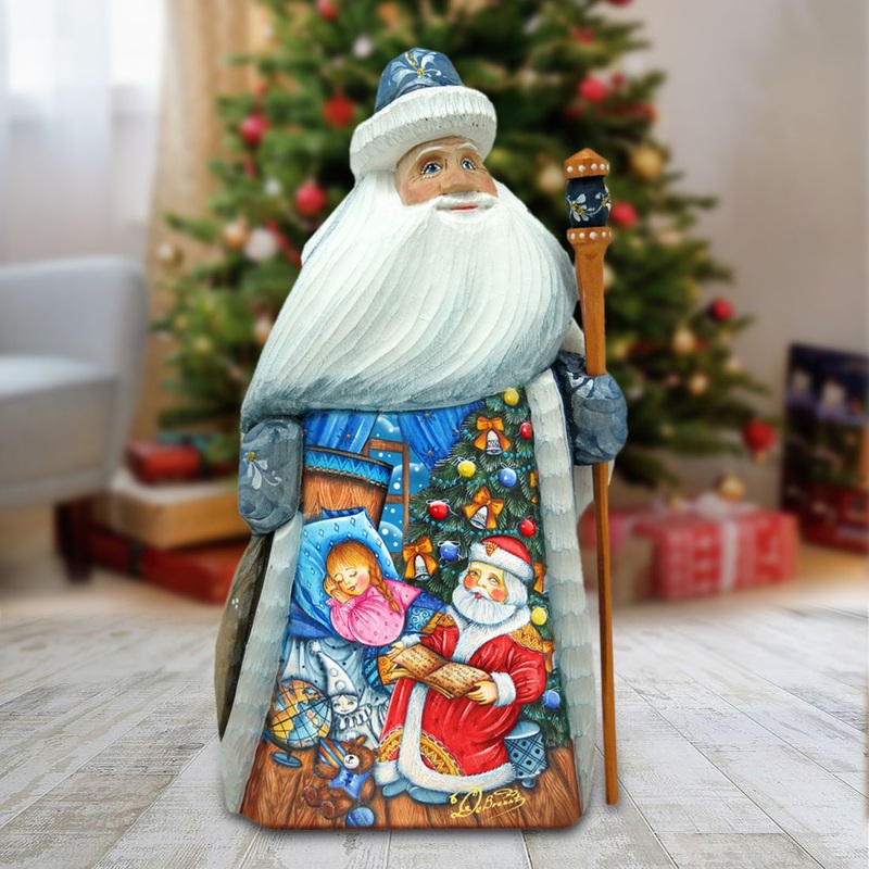 Santa Christmas Story Santa Hand-Painted WOODCARVED Masterpiece by G. DeBrekht – Christmas Decor – 821597