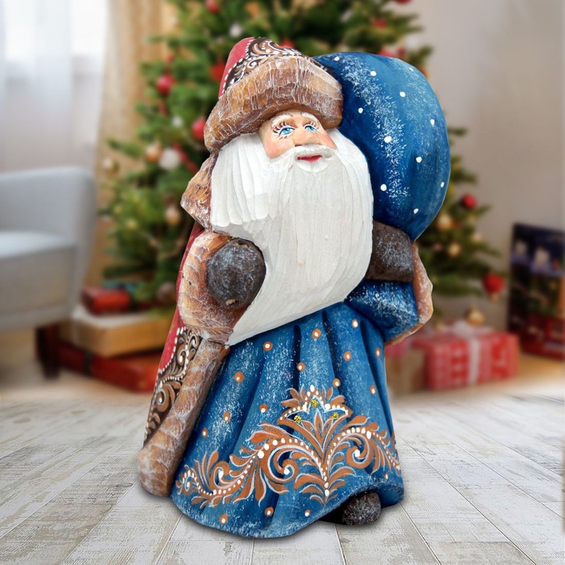 Santa Reindeer Hand-Painted WOODCARVED Masterpiece by G. DeBrekht – Christmas Decor – 8215548 *** PRE-ORDER – Handmade Just for You! ***