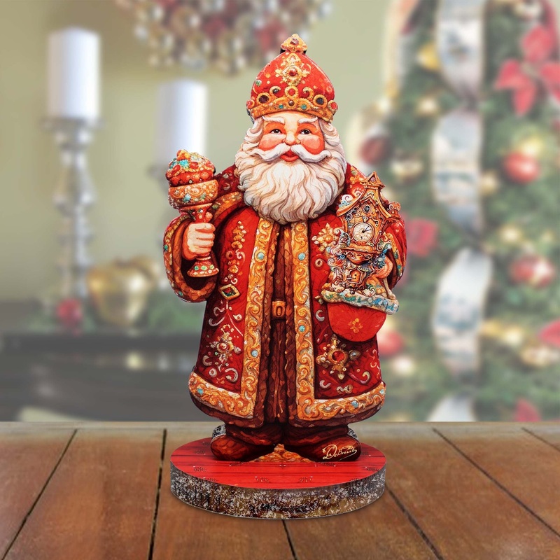 Santas Celebration Limited Edition Wooden Figurine by  – Christmas Centerpiece Snowman Decor – 89320