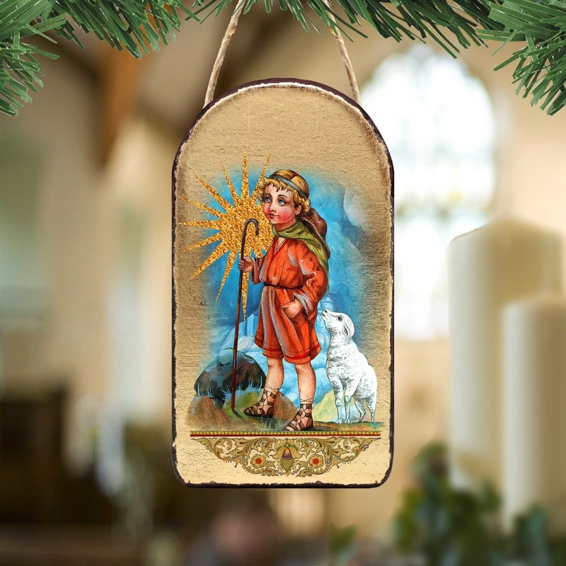 Shepherd Religious Christian Sacred Icon Ornament – Inspirational Icon Decor – 87045