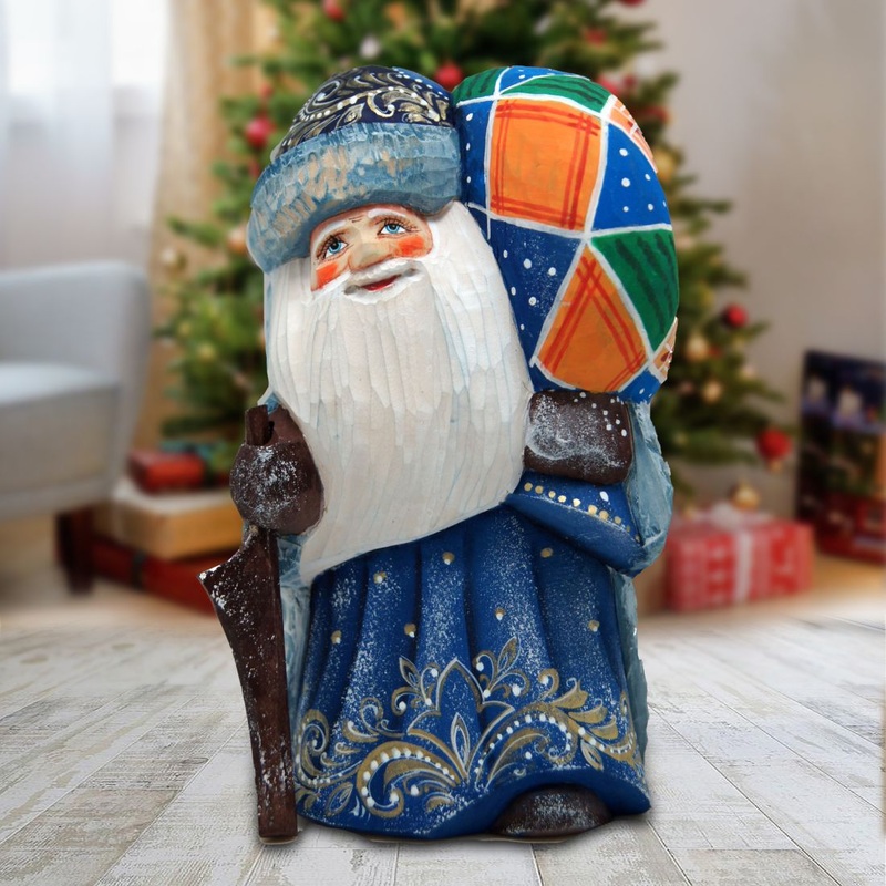 Sunshine Santa Hand-Painted WOODCARVED Masterpiece by G. DeBrekht – Christmas Decor – 821367 *** PRE-ORDER – Handmade Just for You! ***