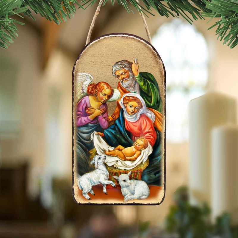 The Holy Family Religious Christian Sacred Icon Ornament – Inspirational Icon Decor – 87020