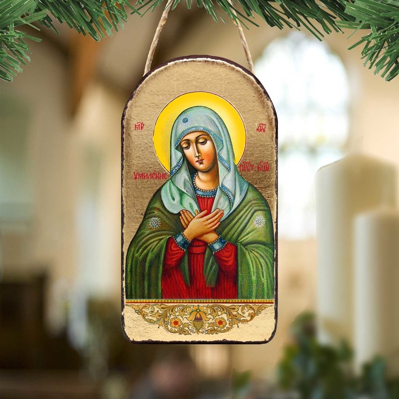 The Mother of God Tenderness Religious Orthodox Sacred Icon Ornament – Inspirational Icon Decor – 87012