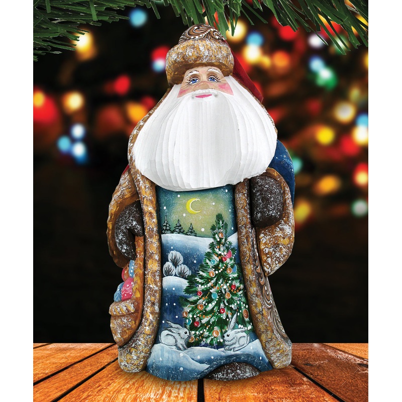 Trim a Tree Business Santa Hand-Painted WOODCARVED Masterpiece by G. DeBrekht – Christmas Decor – 8214834 *** PRE-ORDER – Handmade Just for You! ***