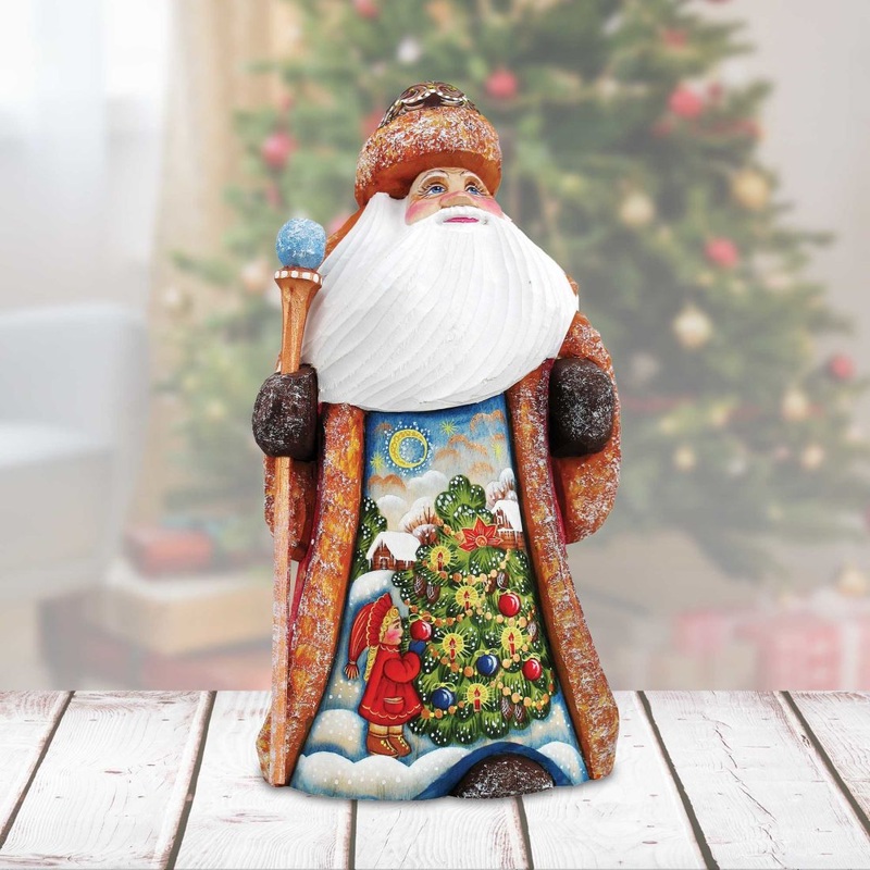 Trim a Tree Hand-Painted WOODCARVED Masterpiece by G. DeBrekht – Christmas Decor – 8214833