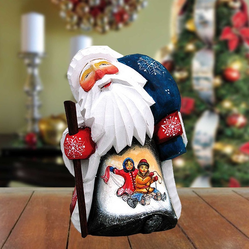 A Childs Day in the Snow Hand-Painted WOODCARVED Masterpiece by  – Christmas Decor – 821502 *** PRE-ORDER – Handmade Just for You! ***