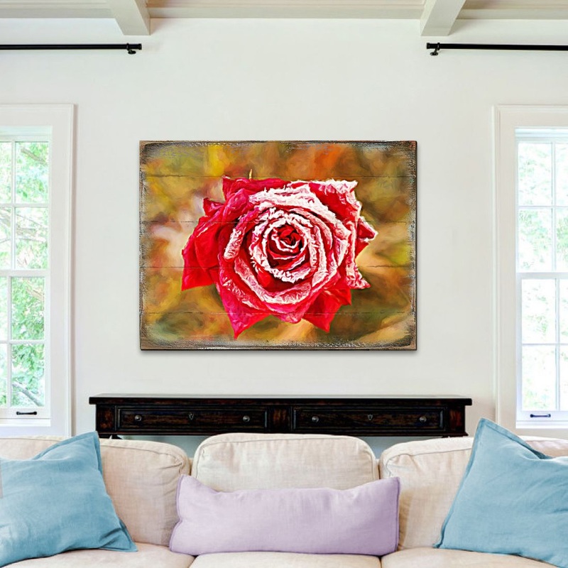 Amil Rose Art Wooden Wall Art by Nature Wonders – Love Family Kids Decor – 95299B