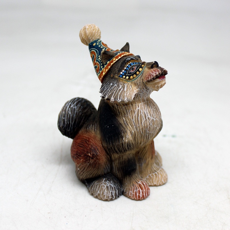 Circus Dog Figurine 3×2.5×2, Limited Edition Reserve by  Handpainted Collectible Figurine, Unique Decor Made in the USA