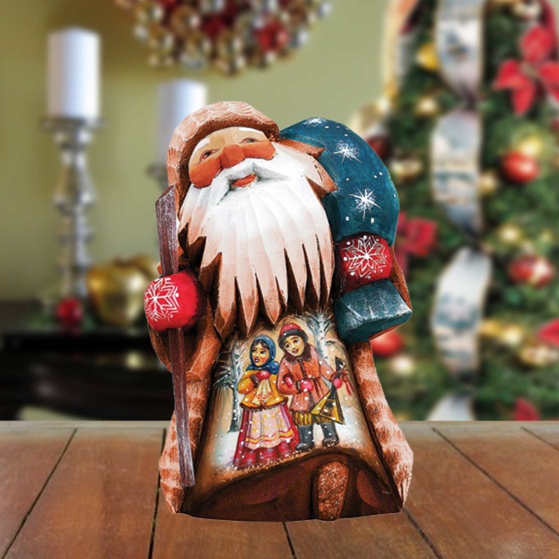 Forest Companions Santa Hand-Painted WOODCARVED Masterpiece by G. DeBrekht – Christmas Decor – 8215096 *** PRE-ORDER – Handmade Just for You! ***