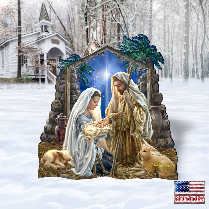 Glory to God Nativity Outdoor Decor by D. Gelsinger – Nativity Holiday Decor – 8461010F-1722 Outdoor Decor 32 Tall