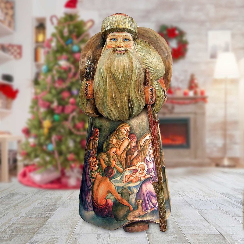 Nostalgic Nativity Hand-Painted WOODCARVED Masterpiece by G. DeBrekht – Nativity Holiday Decor – L291732 – SPECIAL ORDER