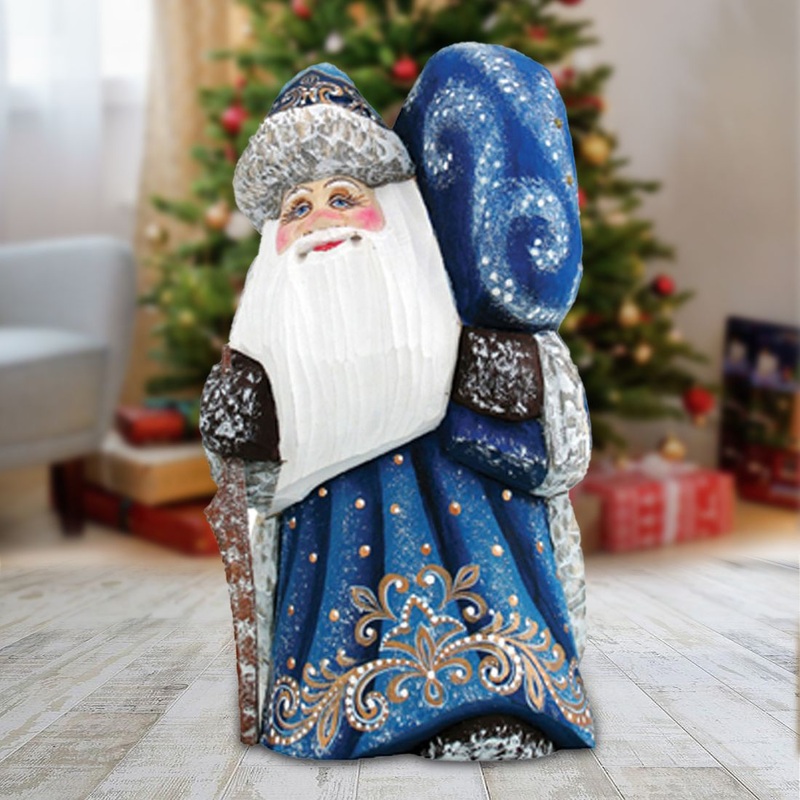 Old Fashion Christmas Hand-Painted WOODCARVED Figurine by D. Gelsinger – Christmas Santa Snowman Decor – 242106-1710 *** PRE-ORDER – Handmade Just for You! ***