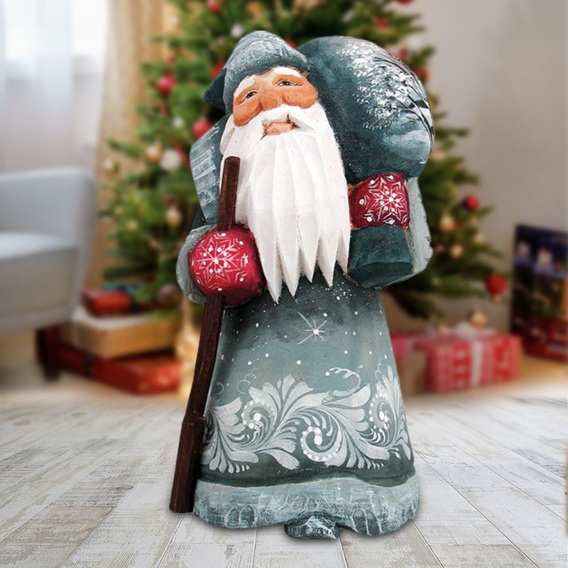 Old World Bag of Cheer Hand-Painted WOODCARVED Masterpiece by G. DeBrekht – Christmas Decor – 8215040 *** PRE-ORDER – Handmade Just for You! ***