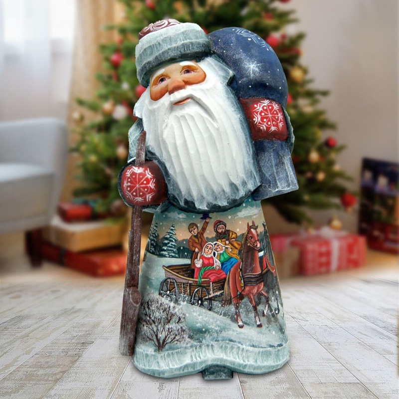 Old World horsing around Hand-Painted WOODCARVED Figurine by G. DeBrekht – Wildlife Holiday Decor – 8215091 *** PRE-ORDER – Handmade Just for You! ***