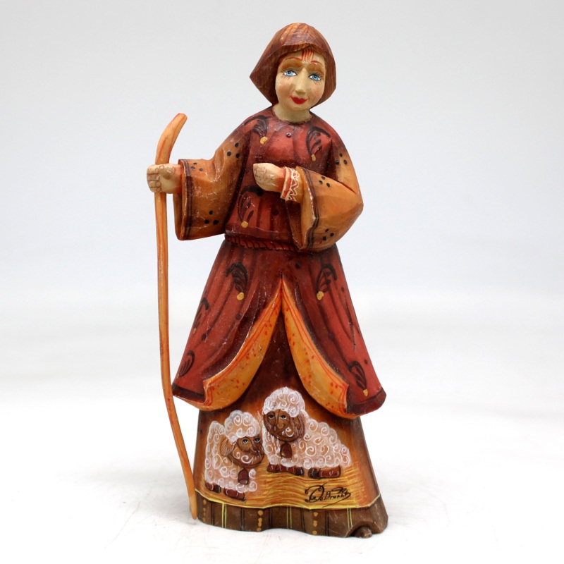 Shepherd Boy Handcrafted Christmas Figurine – G. DeBrekht – Christmas Santa Snowman Decor