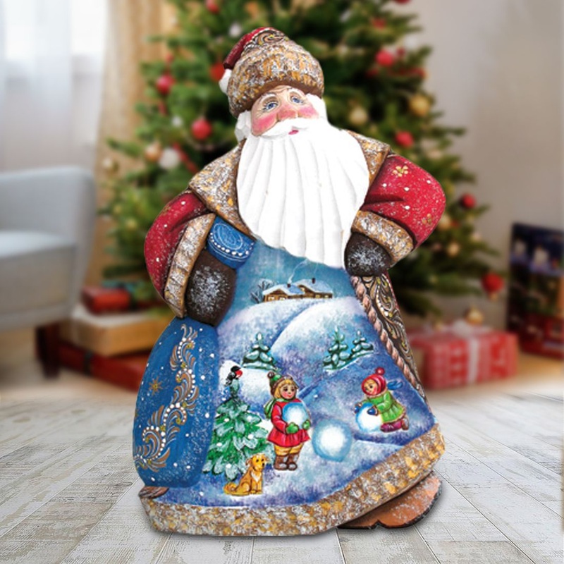 Starlight Dancing Santa Hand-Painted WOODCARVED Masterpiece by G. DeBrekht – Christmas Decor – 8214815 *** PRE-ORDER – Handmade Just for You! ***