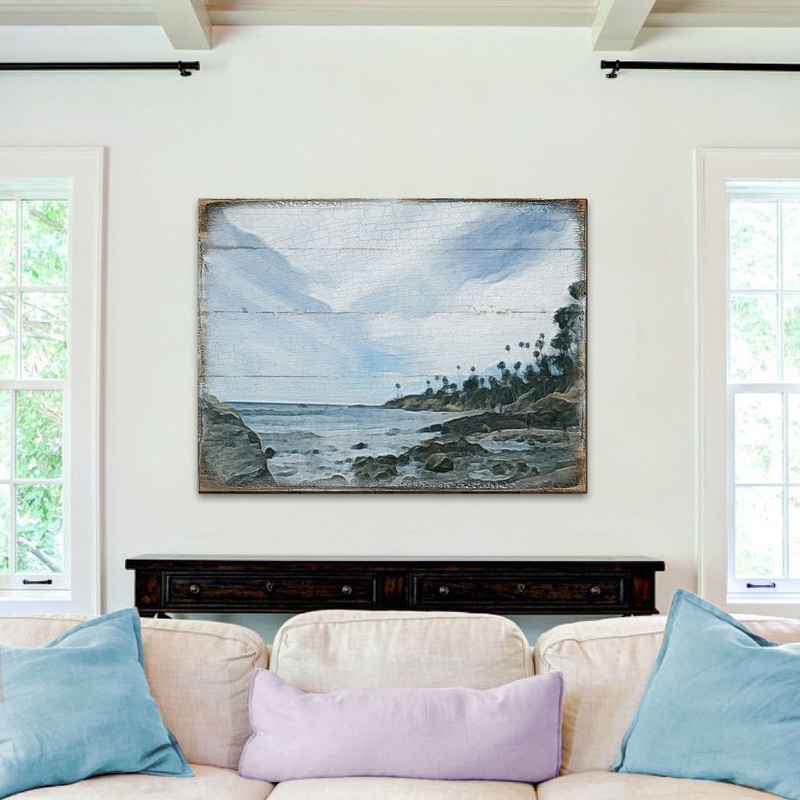 Surfer Wooden Coastal Wall Art by Nature Wonders – Coastal Sea-Life Decor – 84578B