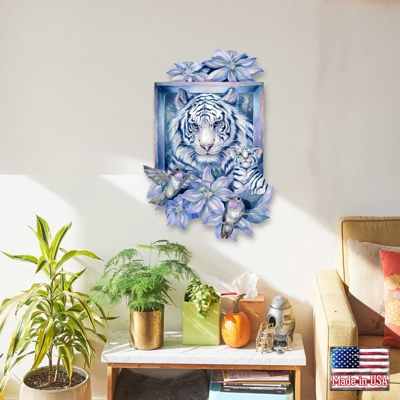 Tiger in the Garden Wildlife Door Decor by J. Bergsma – Nature Wildlife Decor – 8591580W-JB