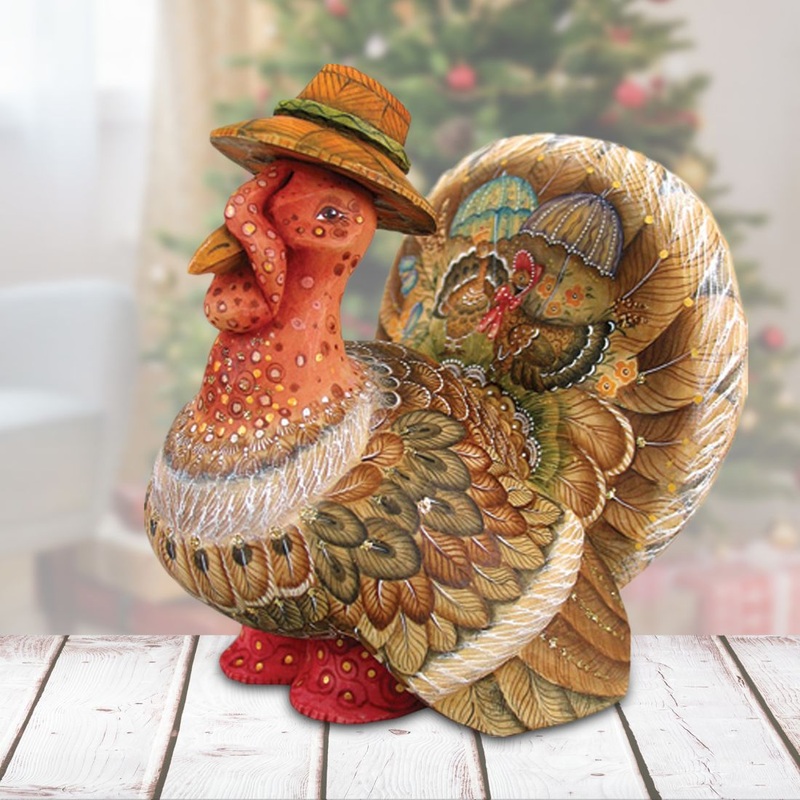 Tom the Turkey Handcrafted Figurine Limited Edition Reserve by  Handpainted Collectible Figurine, Unique Decor Made in the USA