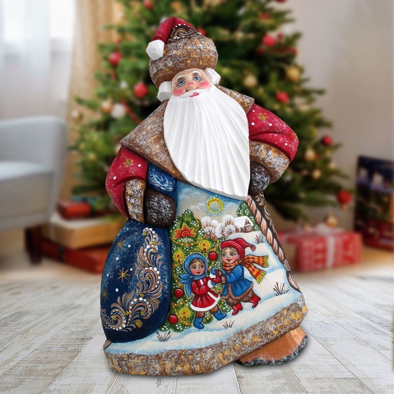 Trim a Tree Dancing Santa Hand-Painted WOODCARVED Masterpiece by G. DeBrekht – Christmas Decor – 8214812 *** PRE-ORDER – Handmade Just for You! ***