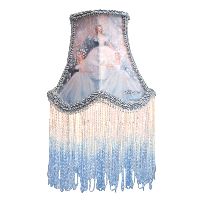 Winter Fairy Chandelier – Handmade Silk Tapestry with Hand-Embroidery Tassels 5 Diameter x 6 Height by  – Unique Handcrafted Home Decor Lighting