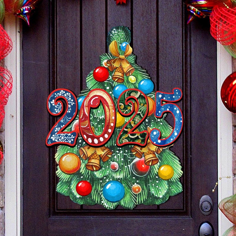 2025 Celebrate Christmas Dated Holiday Door Decor by G. DeBrekht – Christmas Decor – 8114040H-D25