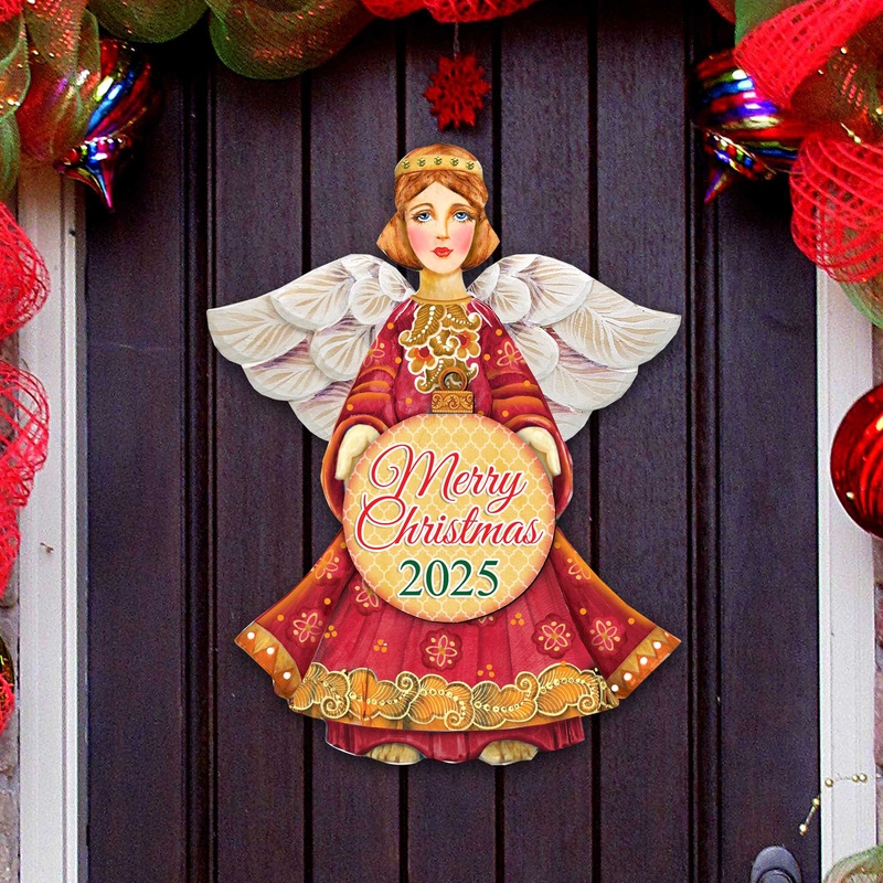 2025 Dated Merry Christmas Holiday Door Decor by  – Christmas Decor – 8152722-4H-D25