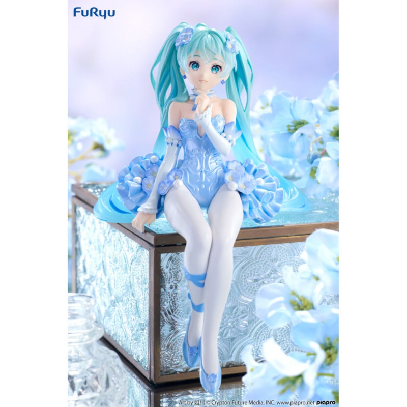 FuRyu Hatsune Miku Flower Fairy Nemophila Pale Blue Ver Noodle Stopper Figure