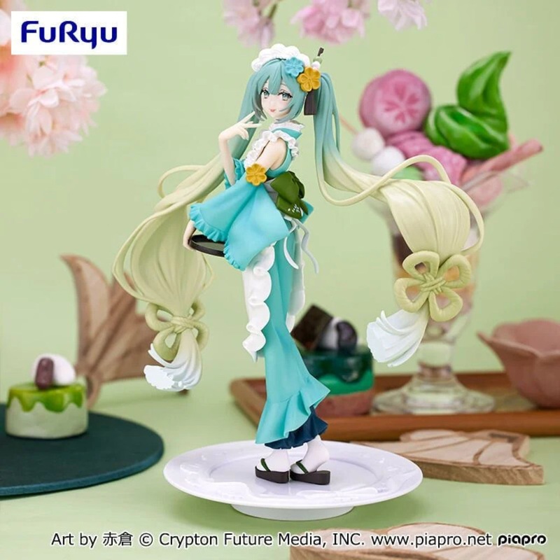 FuRyu Hatsune Miku Matcha Parfait Mint Sweet Sweets Exceed Creative Figure